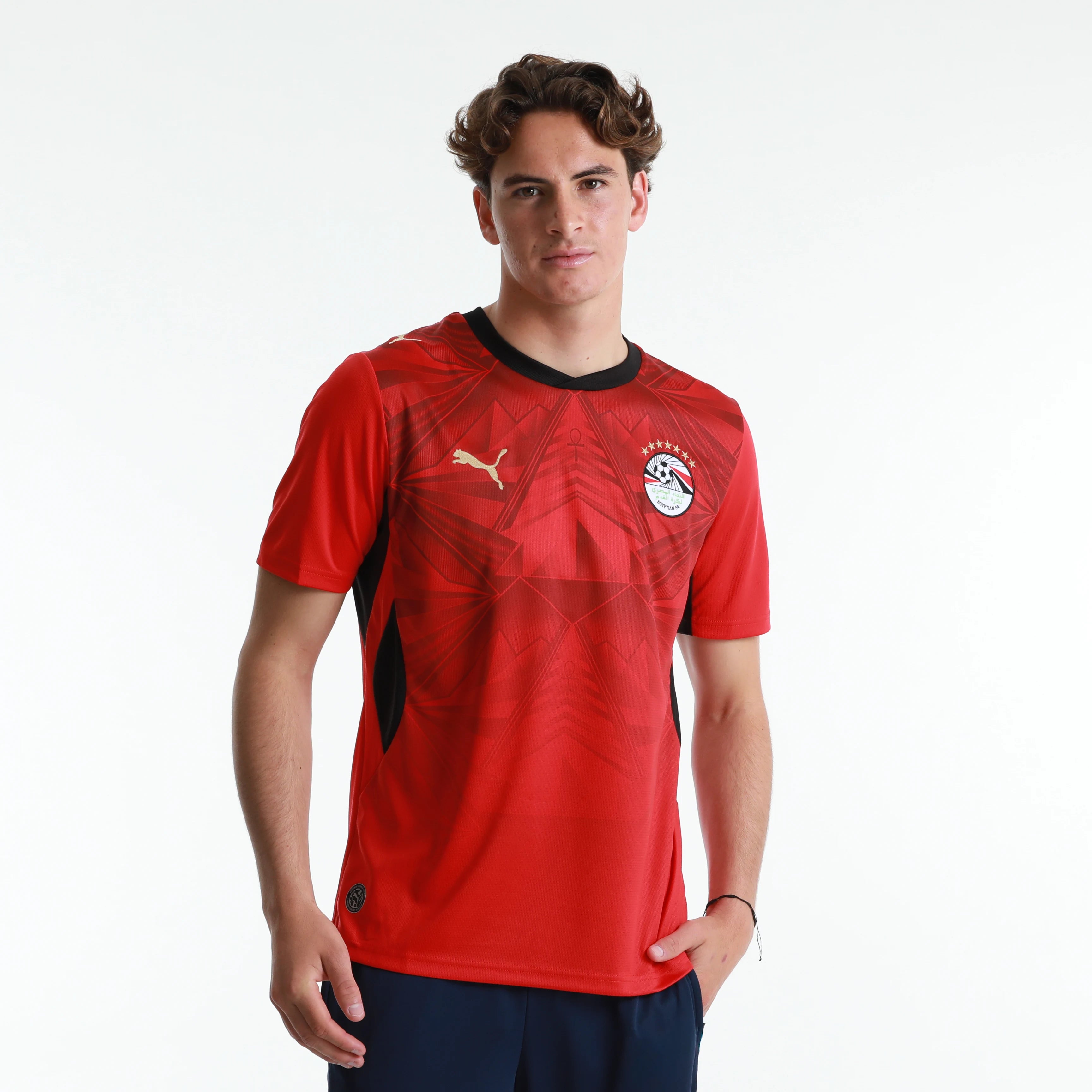Mens Egypt Home World Cup 26 Red Stadium Jersey