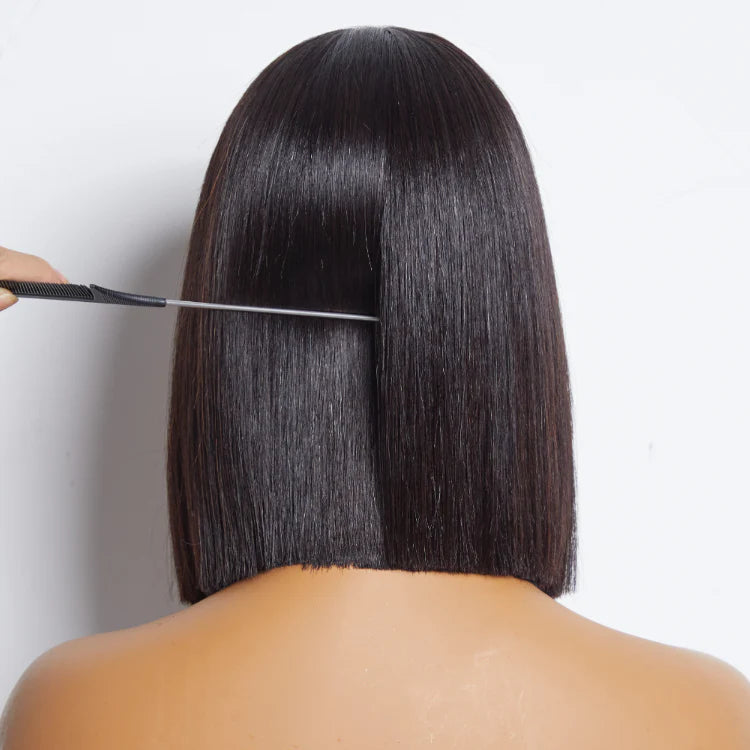 PreMax Wigs | ReadytoGo 4x4 Lace Blunt Cut Bob Wig Bone Straight