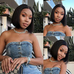 PreMax Wigs | ReadytoGo 4x4 Lace Blunt Cut Bob Wig Bone Straight