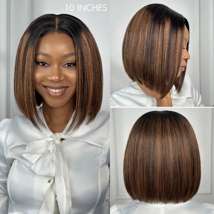 PreMax Wigs | ReadytoGo 4x4 Lace Blunt Cut Bob Wig Bone Straight