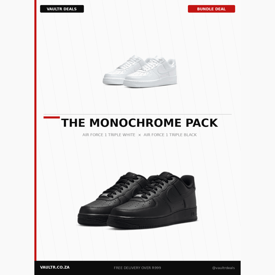 Any 2 Pairs : (Black + White)