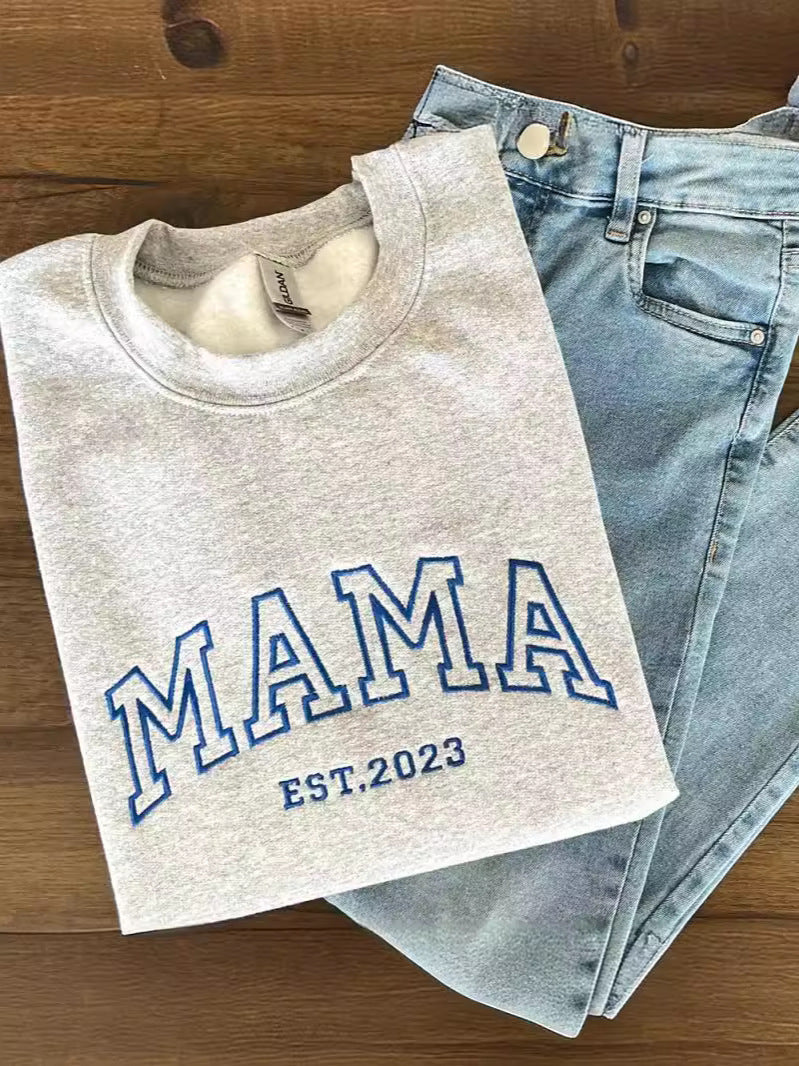 Custom Letter Embroidered Sweatshirt