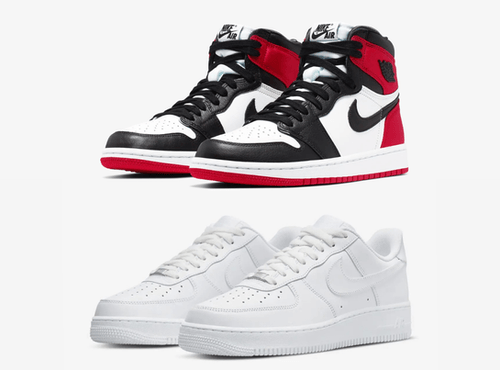 2-Pairs — Court Legacy High Black Toe + AF1 Low