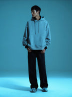 YAIRI Loose Fit Hoodie - Light Gray