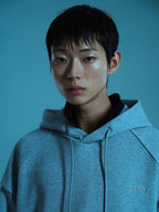 YAIRI Loose Fit Hoodie - Light Gray