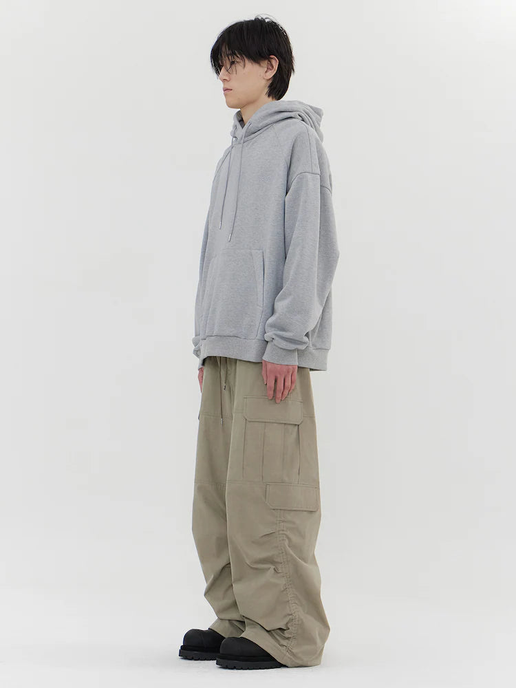 YAIRI Loose Fit Hoodie - Light Gray