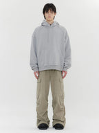 YAIRI Loose Fit Hoodie - Light Gray
