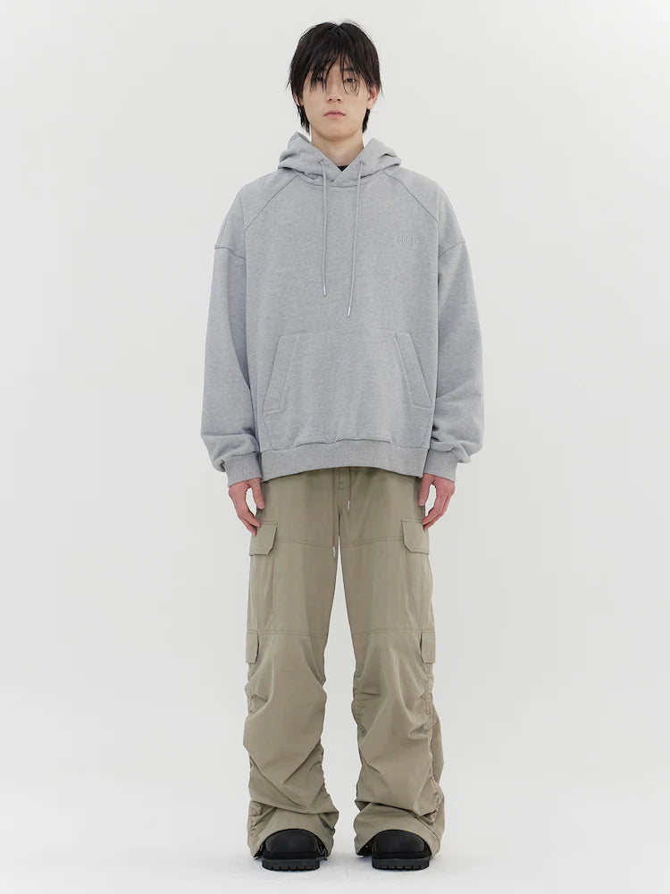 YAIRI Loose Fit Hoodie - Light Gray