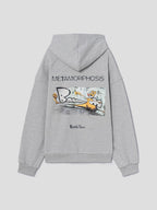 YAIRI Loose Fit Hoodie - Light Gray