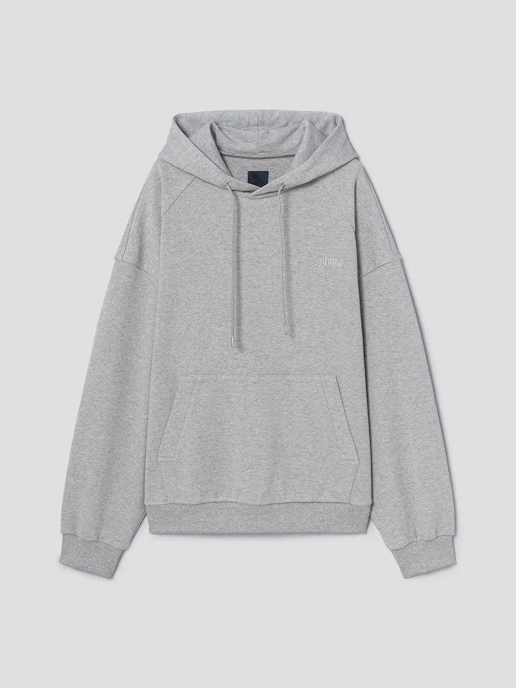 YAIRI Loose Fit Hoodie - Light Gray