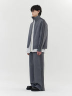 JUUN.J Melange Track Knit Jumper - Gray