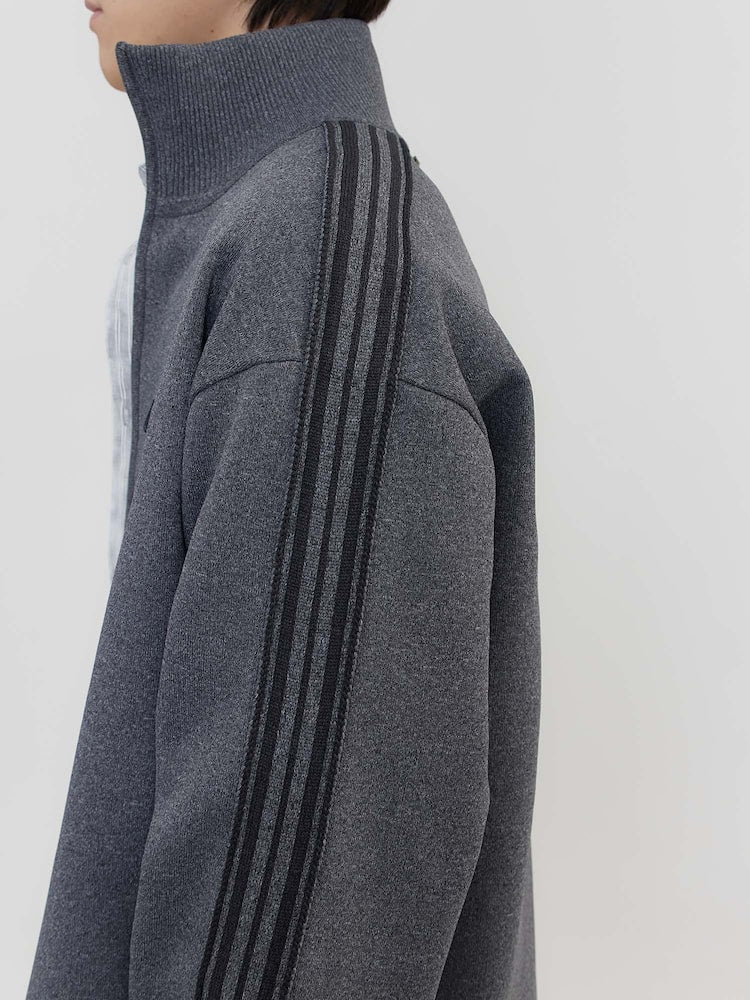 JUUN.J Melange Track Knit Jumper - Gray