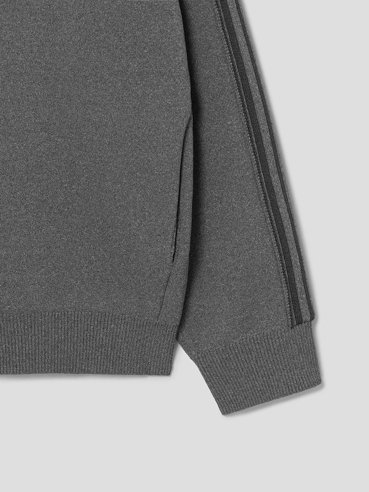 JUUN.J Melange Track Knit Jumper - Gray