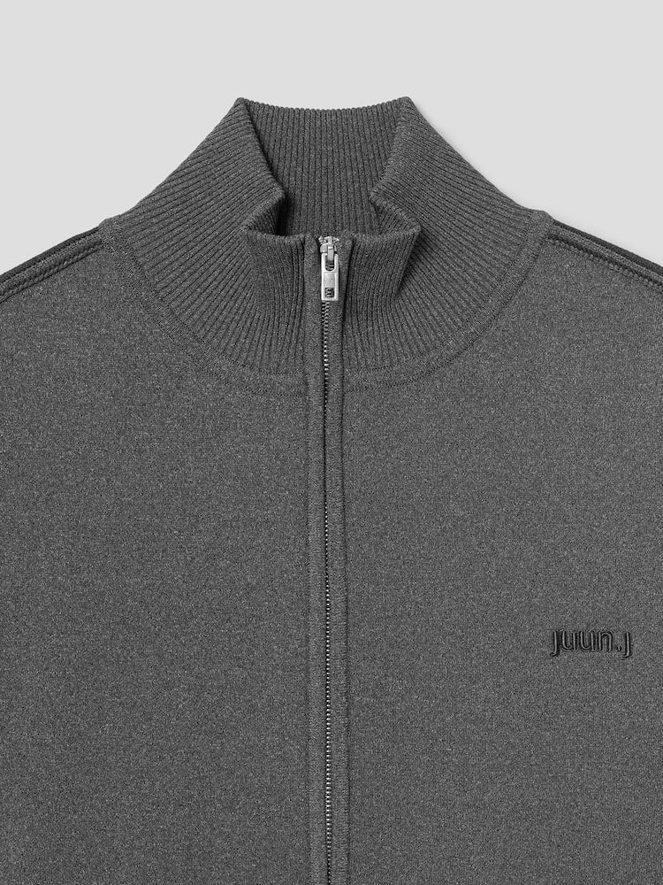 JUUN.J Melange Track Knit Jumper - Gray