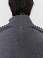 JUUN.J Melange Track Knit Jumper - Gray
