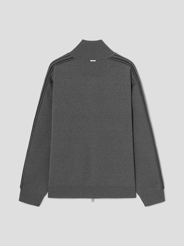 JUUN.J Melange Track Knit Jumper - Gray