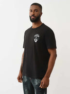 True Religion T-Shirt Ss Tr Globe Jet Black