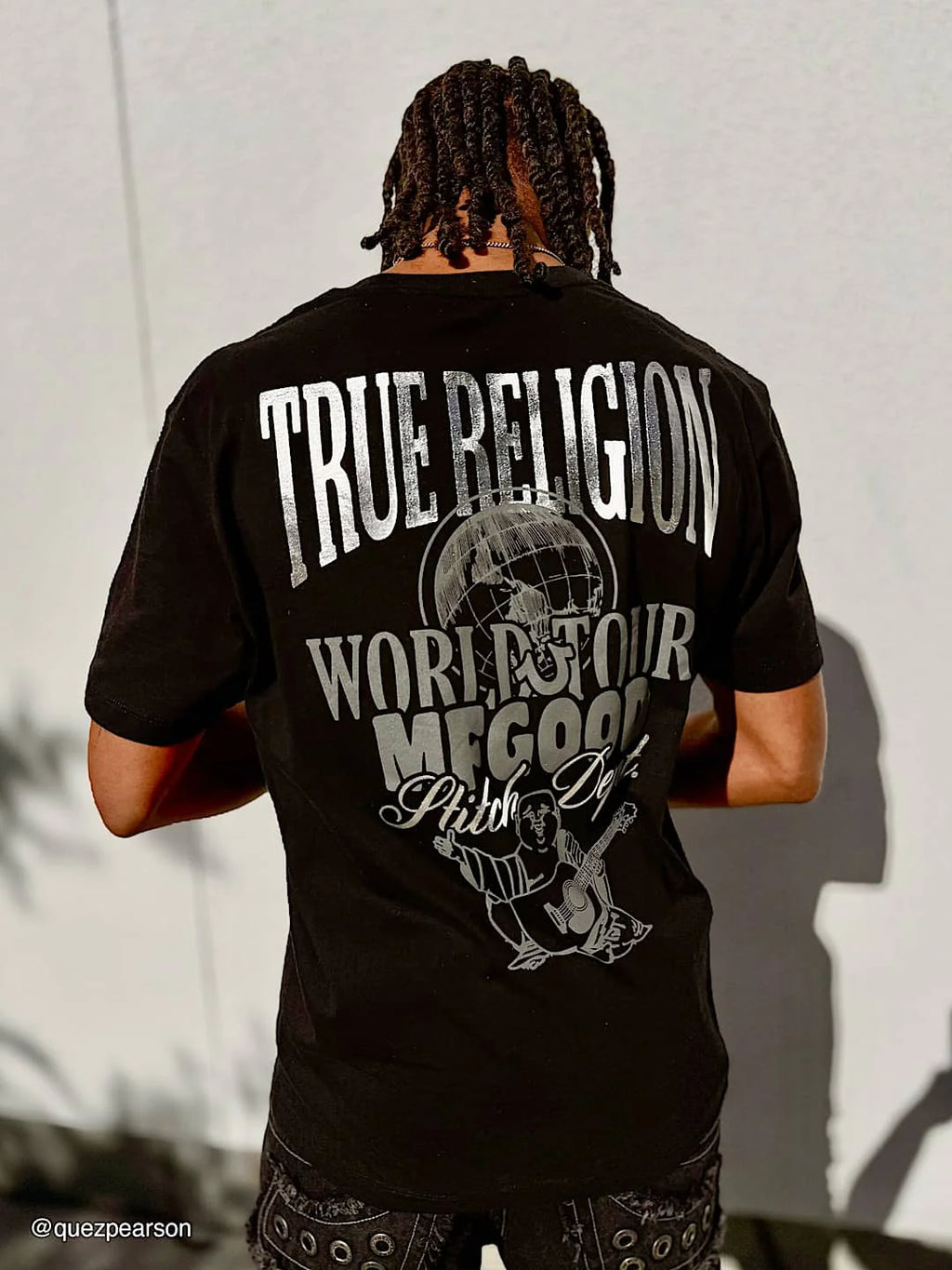 True Religion T-Shirt Ss Tr Globe Jet Black