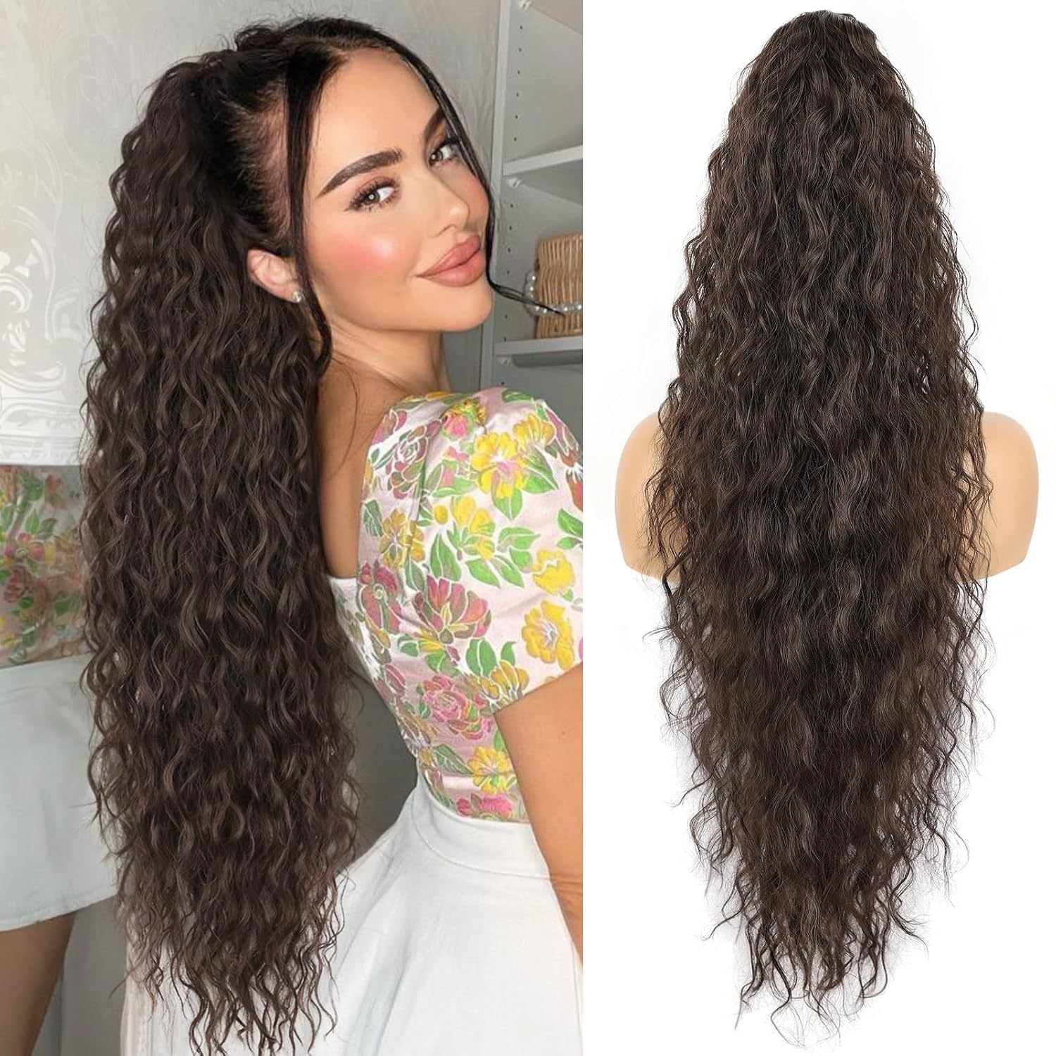 Hair Ponytail with Clip