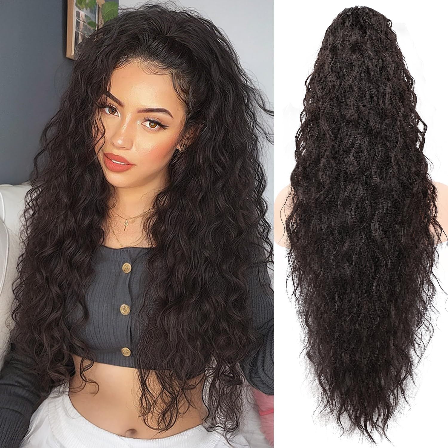 Hair Ponytail with Clip