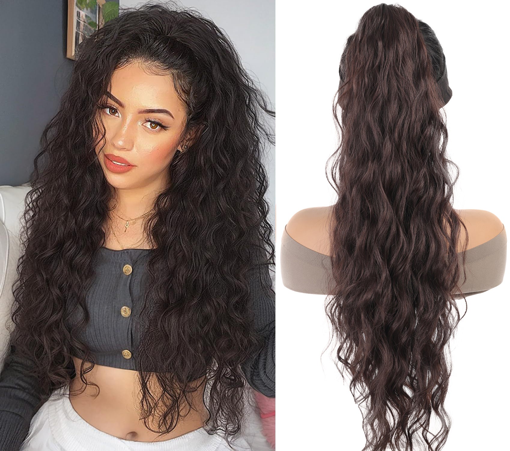 Hair Ponytail with Clip