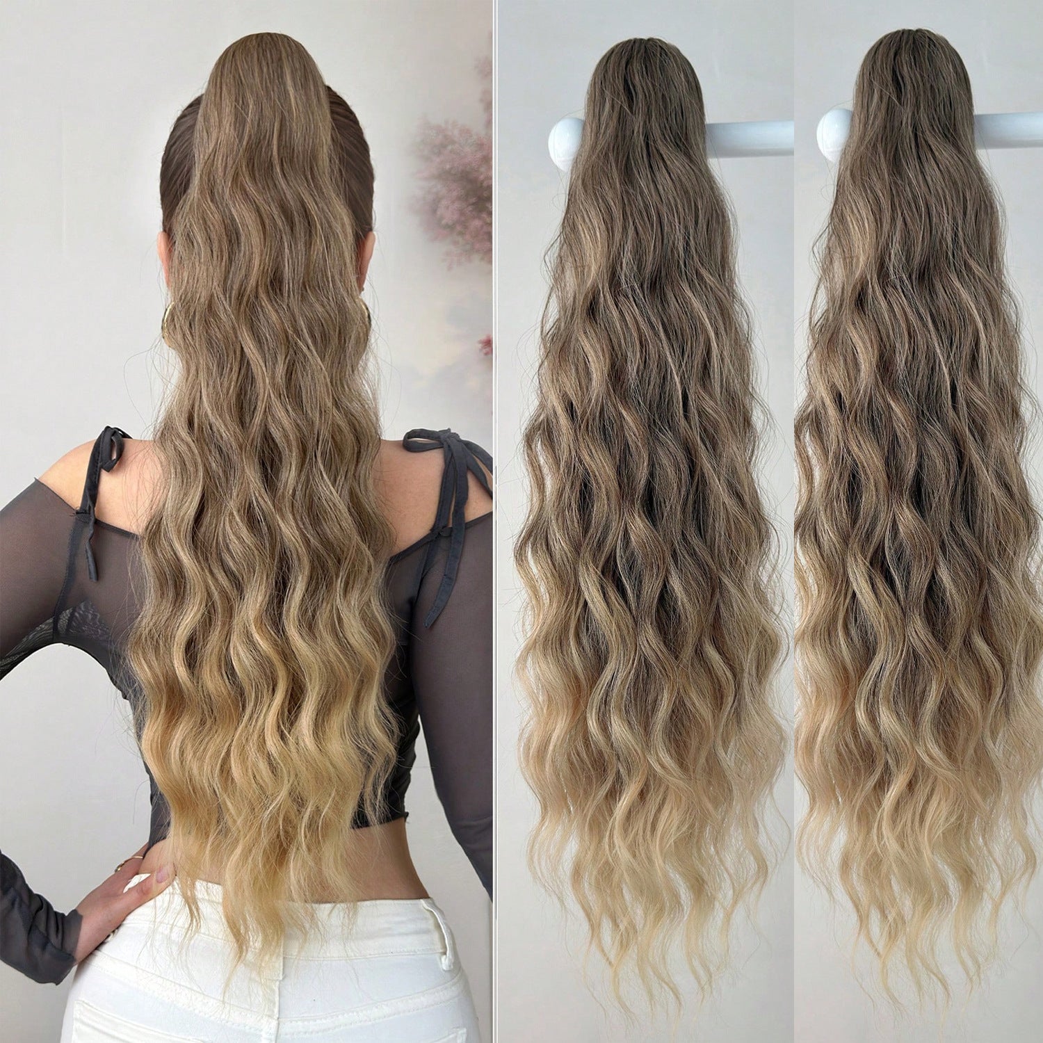 Hair Ponytail with Clip