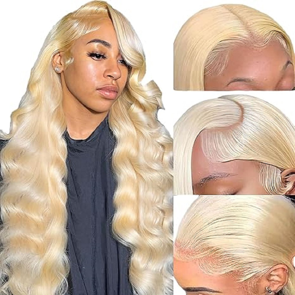 Long Curly  Light Gold  Hair