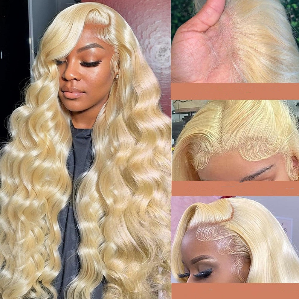 Long Curly  Light Gold  Hair