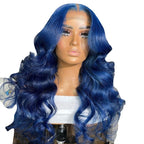 Blue Long Wavy Synthetic Wig