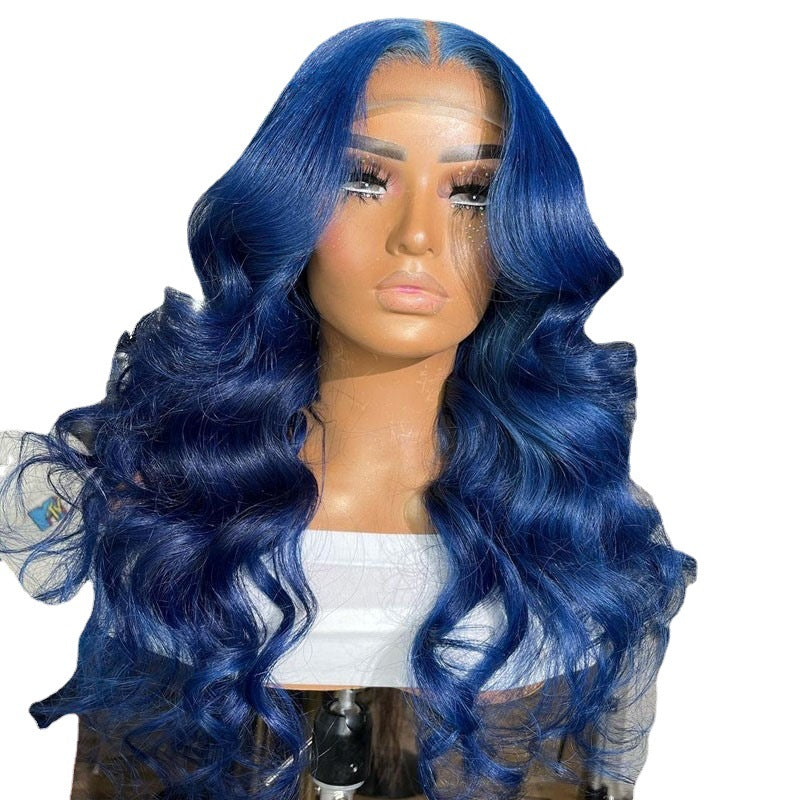 Blue Long Wavy Synthetic Wig