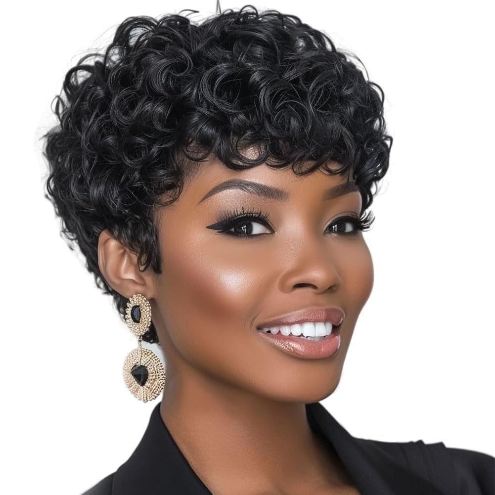 Short Curly synthetic  Hair