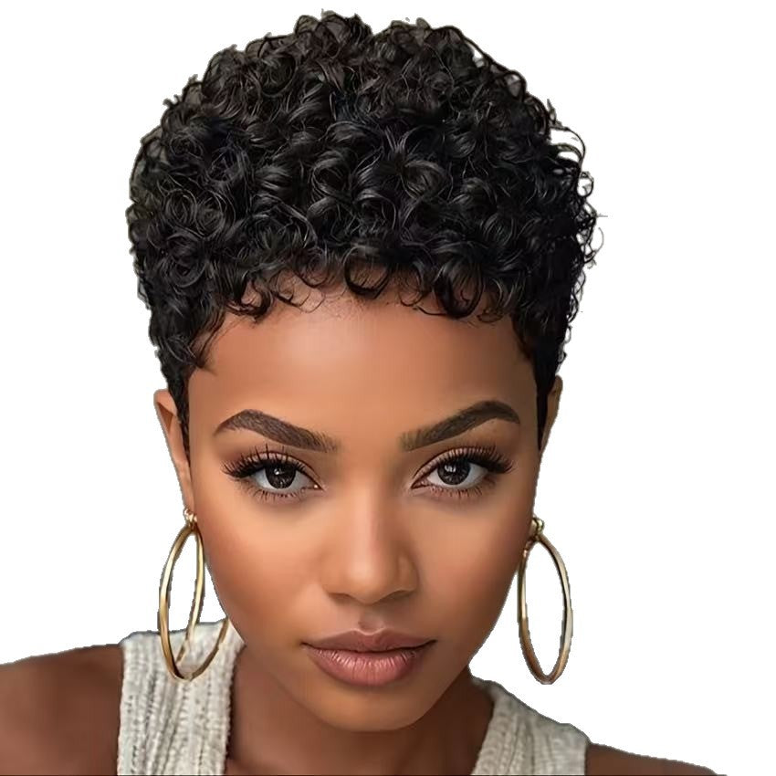 Short Curly synthetic  Hair