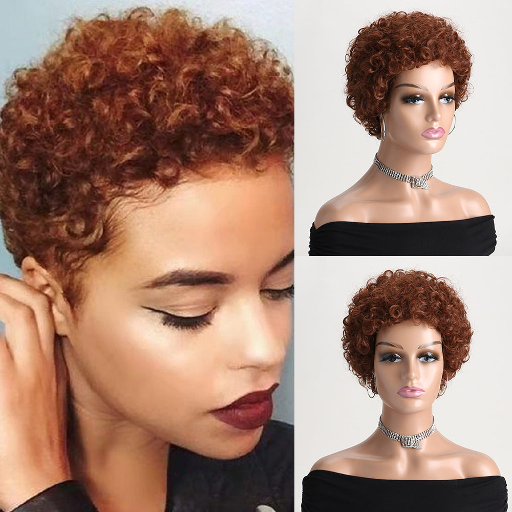 Short Curly synthetic  Hair