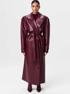 Retro Long Coat with Belt