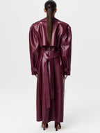 Retro Long Coat with Belt