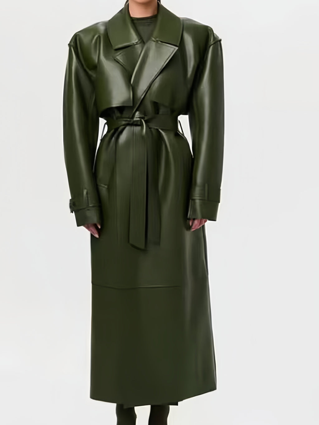 Retro Long Coat with Belt