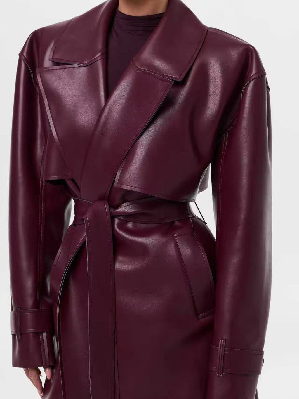 Retro Long Coat with Belt