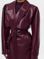 Retro Long Coat with Belt