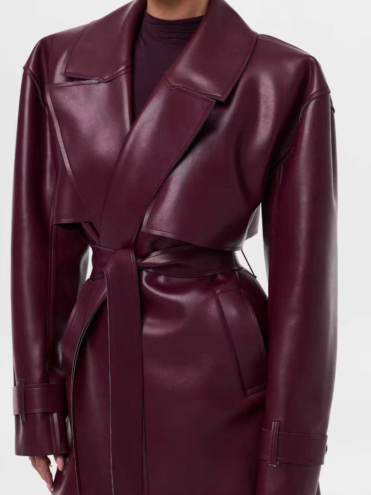 Retro Long Coat with Belt