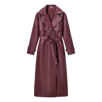 Retro Long Coat with Belt