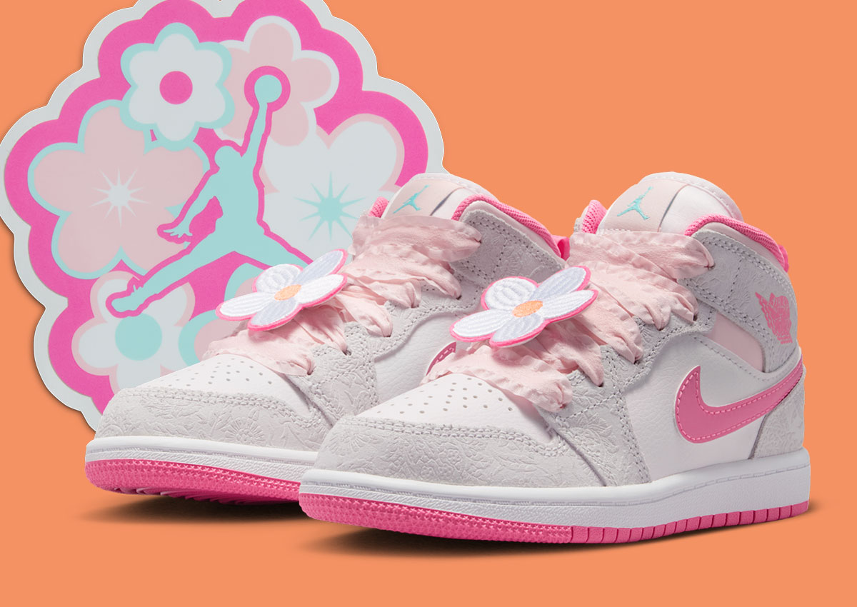 HIGH Air Jordan 1 Mid GS “Pink Bloom”