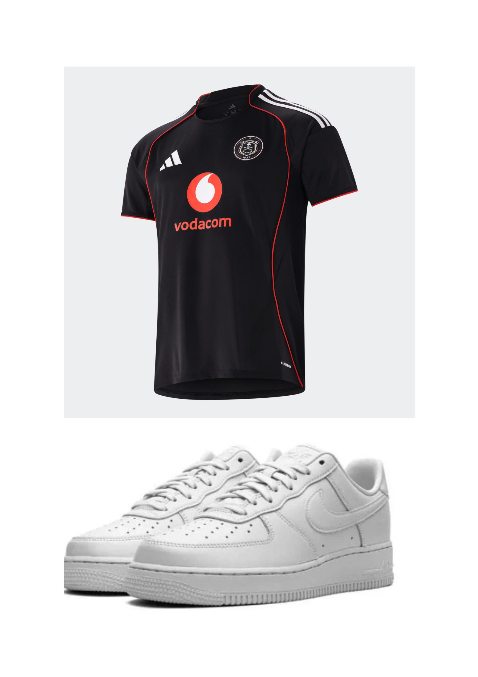 2-Piece combo : Air Force 1 & Pirates soccer jersey
